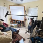 Director Sally Forcier and DP Aaron Leong on set